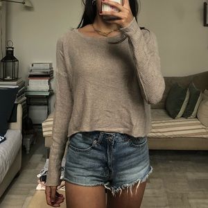 cream knit sweater